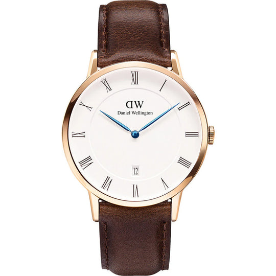 Daniel Wellington Dapper Bristol Men's Brown Strap Quartz Watch - DW00100086