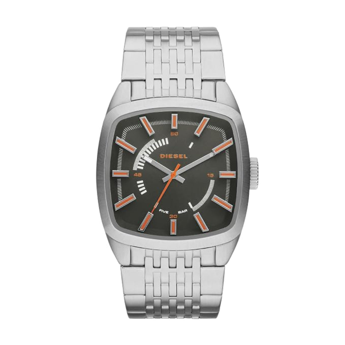 Diesel Scalped Men's Silver Bracelet Quartz Watch - DZ1588