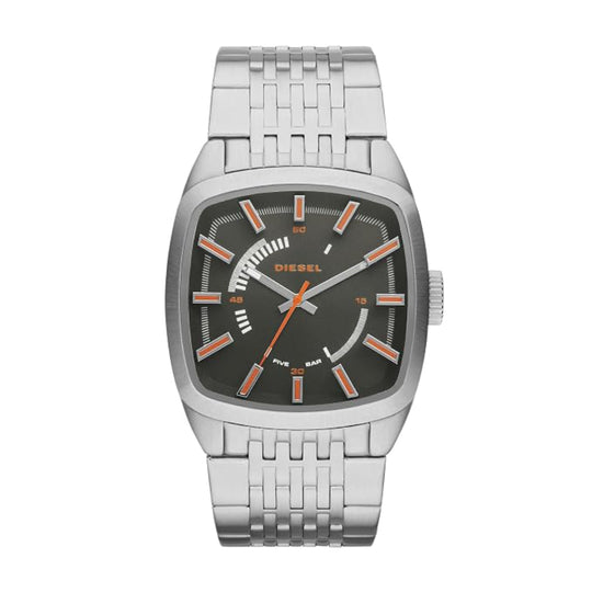 Diesel Scalped Men's Silver Bracelet Quartz Watch - DZ1588