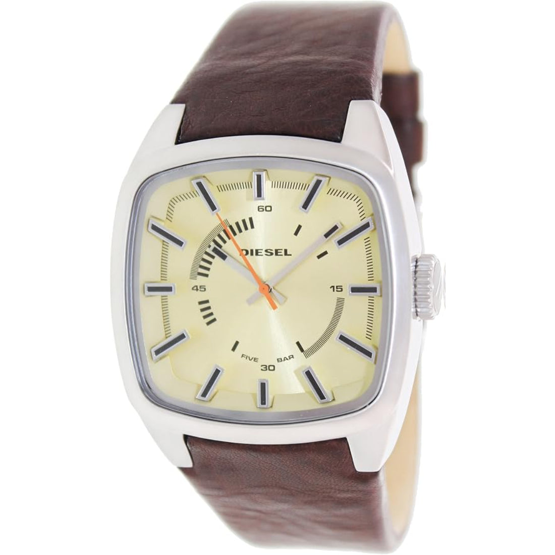 Diesel Scalped Men's Brown Strap Quartz Watch - DZ1621