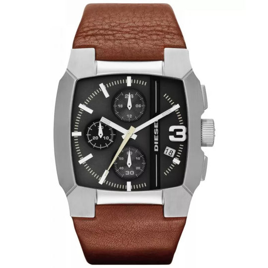 Diesel Cliffhanger Men's Brown Strap Quartz Watch - DZ4276