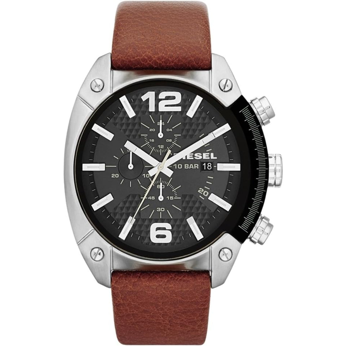 Diesel Overflow Men's Brown Strap Quartz Watch - DZ4296