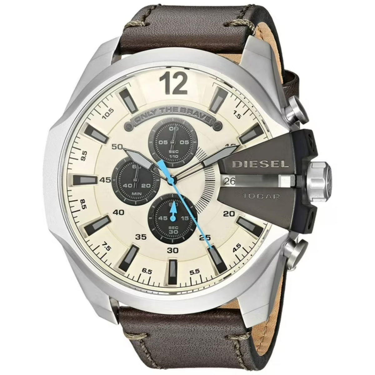 Diesel Men&#39;s DZ4464 Brown Leather Watch