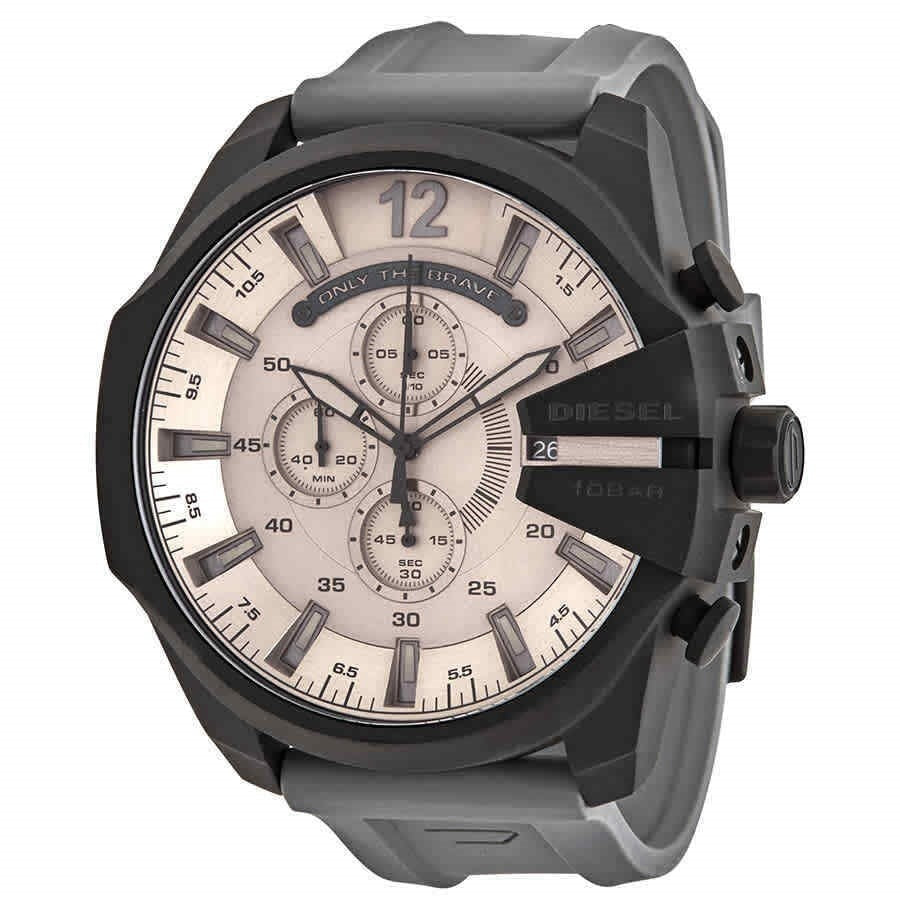 Diesel Men&#39;s DZ4496 Grey Silicone Watch