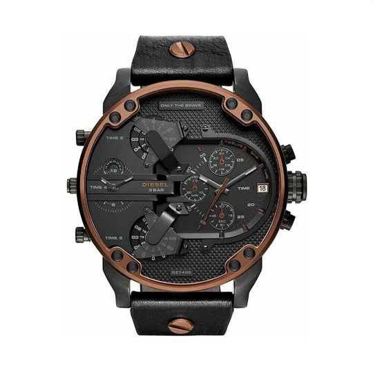 Diesel Men's DZ7400 Black Leather Watch