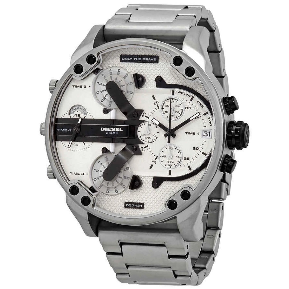 Diesel Men&#39;s DZ7421 Silver-tone Stainless Steel Watch