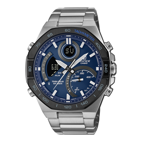 Casio EDIFICE ECB-900 Series Men's Sillver Bracelet Quartz Watch - ECB950DB-2A