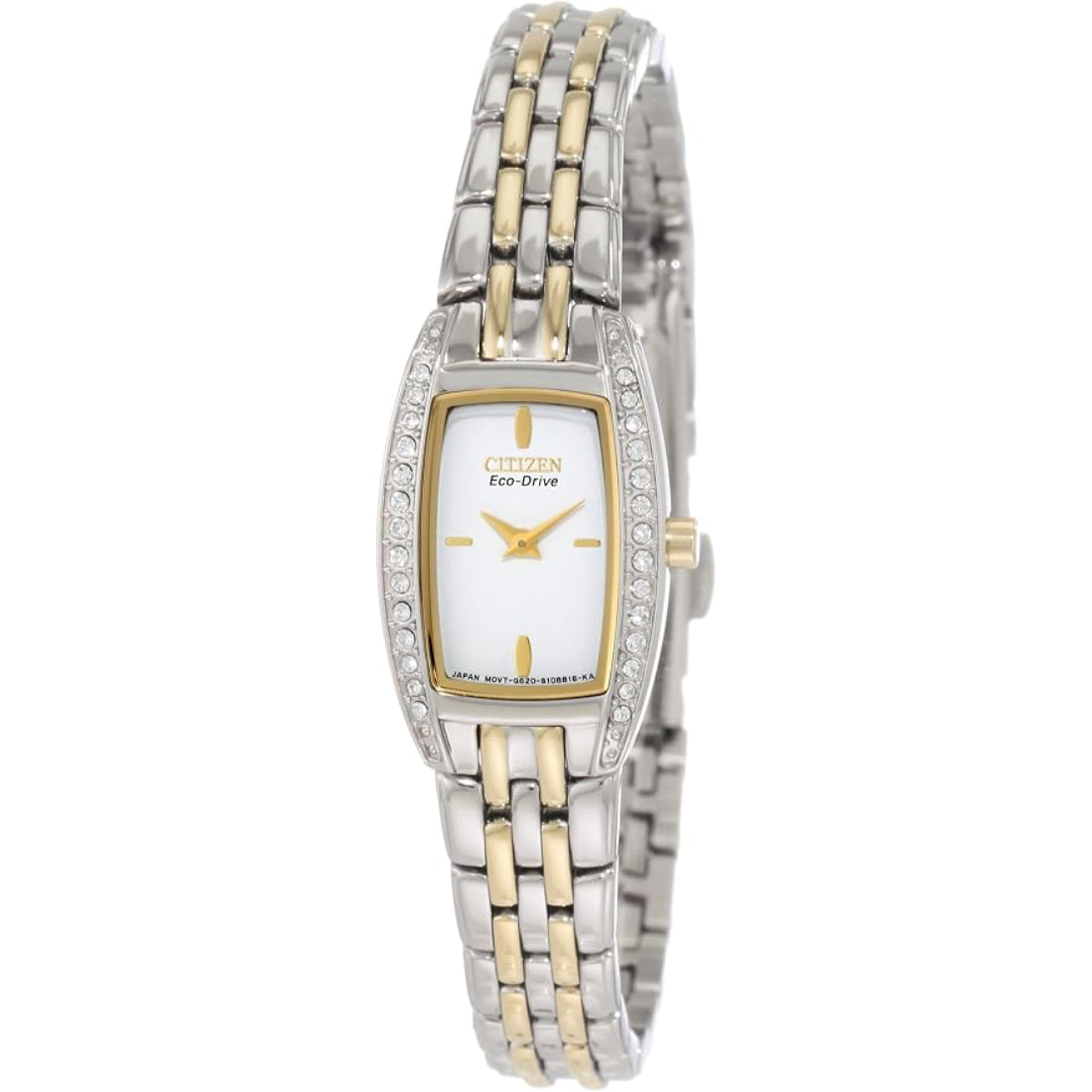 Citizen Crystal Collection Women's Two-tone/Silver and Gold-tone Bracelet Quartz Watch - EG2744-52A