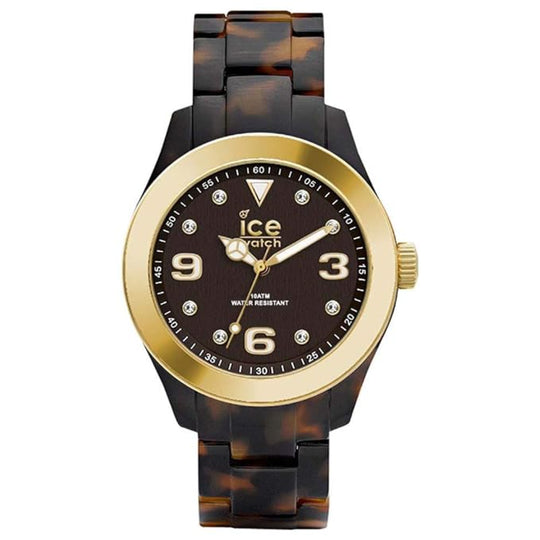 Ice-Watch Ice-Elegant Unisex Tortoise Brown/Gold Strap Quartz Watch - EL.TGD.U.AC.12