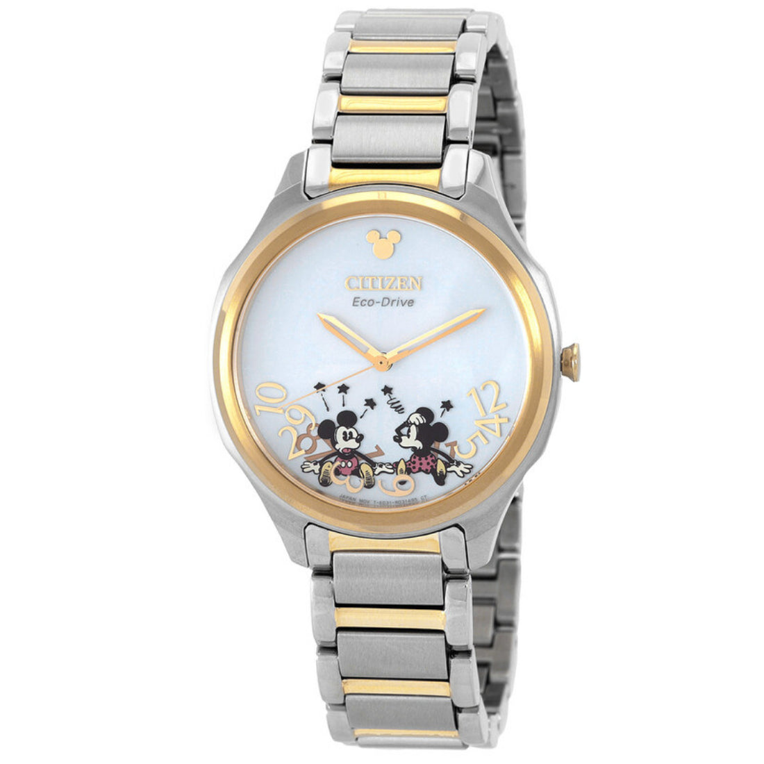 Citizen Disney Collection Women's Two-tone/Silver-tone and Gold-tone Bracelet Eco-Drive Watch - EM0754-59W
