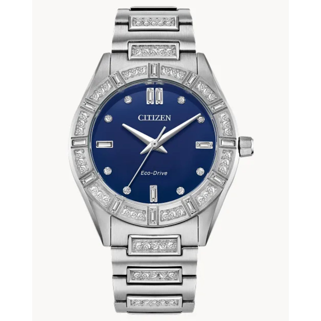 Citizen Silhouette Crystal Women's Silver-tone Bracelet Quartz Watch - EM1020-57L