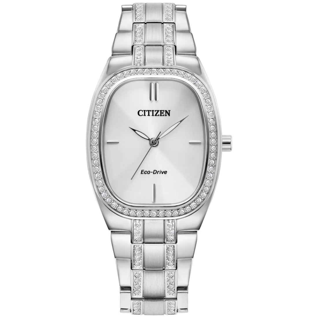 Citizen Silhouette Crystal Women's Silver-tone Bracelet Quartz Watch - EM1080-55A