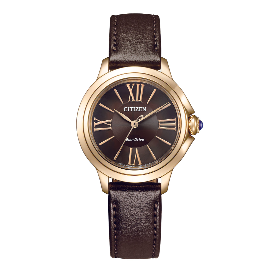 Citizen L Ceci Women's Brown Strap Quartz Watch - EM1163-09X