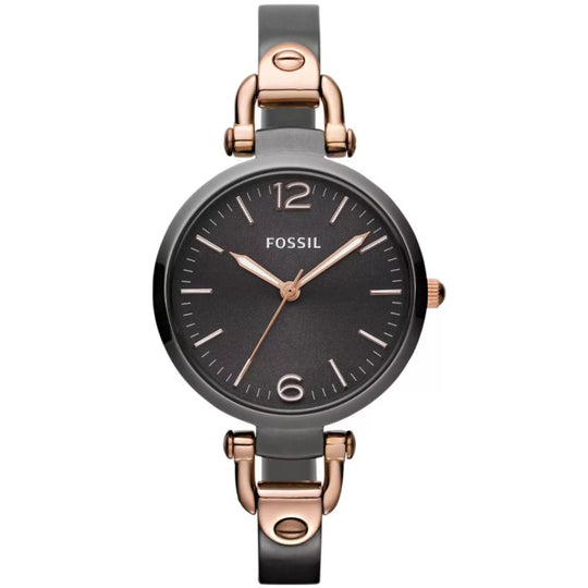 Fossil Georgia Women's Gunmetal Grey Bracelet Quartz Watch - ES3111