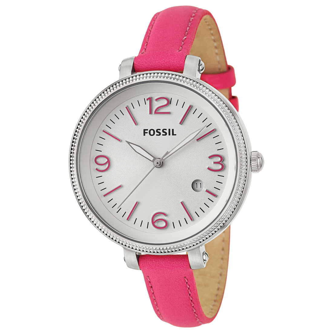 Fossil Heather Women's Fuchsia Pink Strap Quartz Watch - ES3277