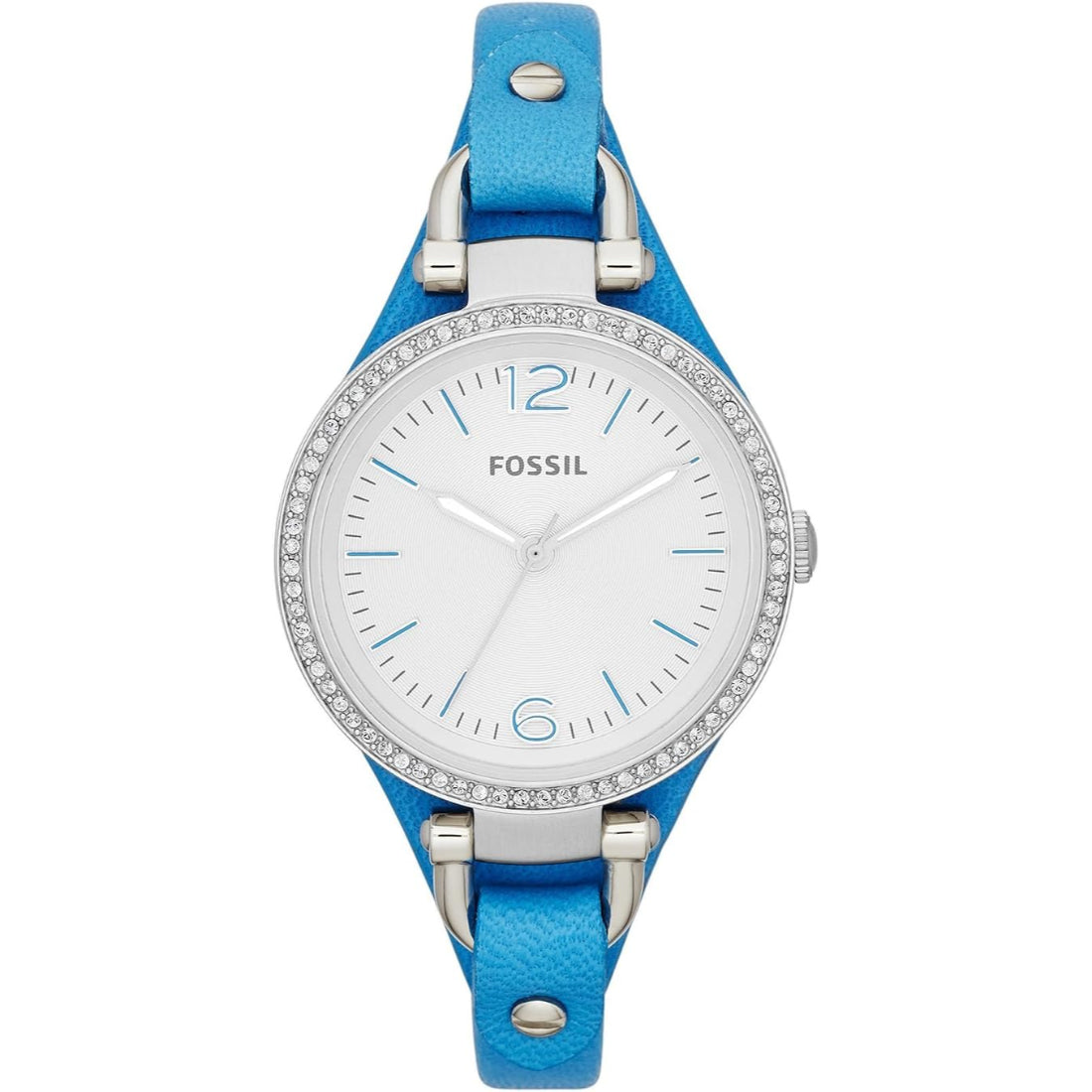 Fossil Georgia Women's Blue Strap Quartz Watch - ES3470