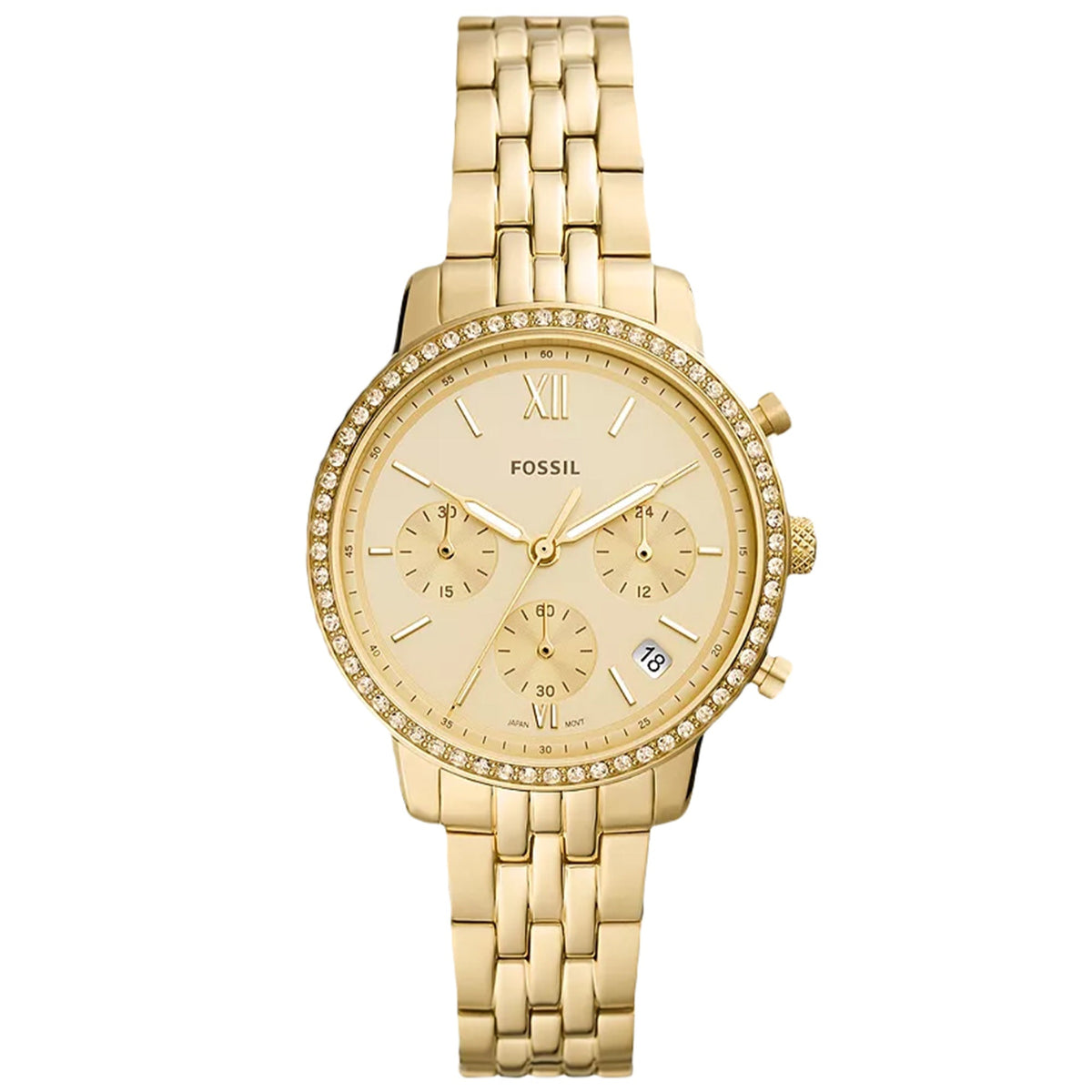Fossil Women&#39;s ES5219 Gold Stainless Steel Watch
