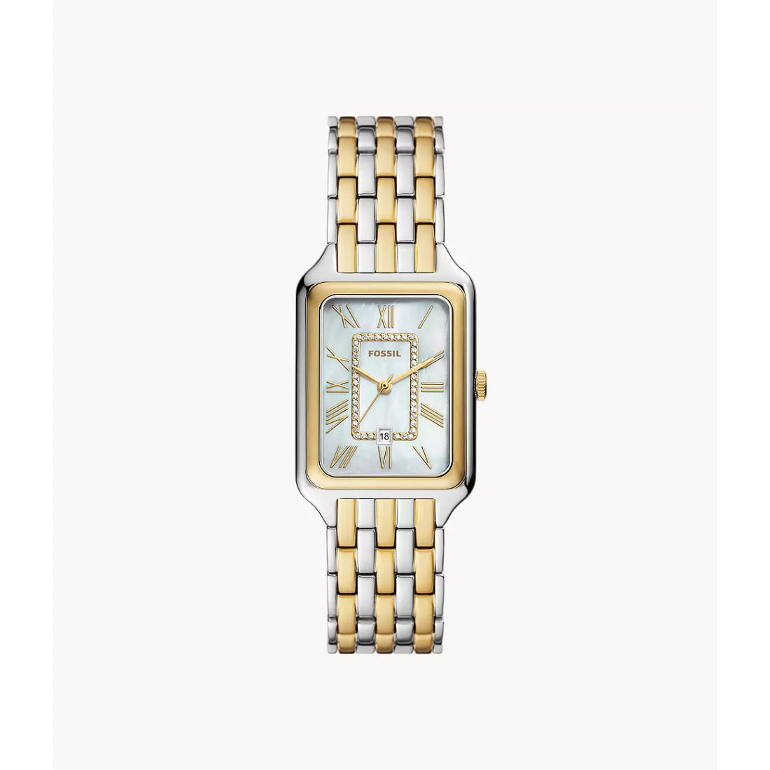 Fossil Raquel Women's Two-tone/Silver and Gold Bracelet Quartz Watch - ES5305