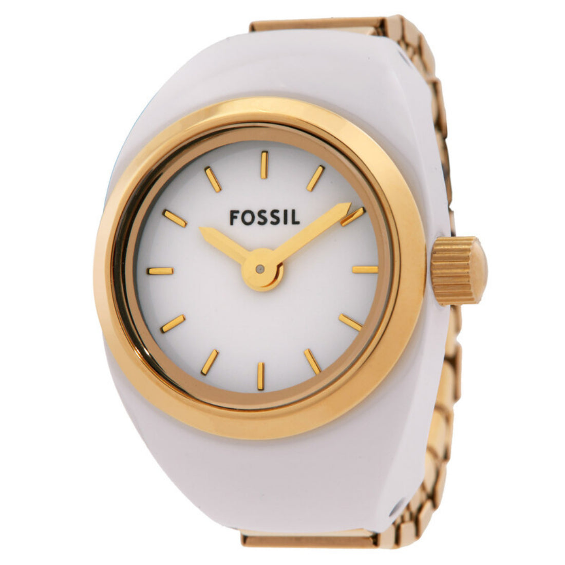 Fossil Women's Gold Expansion Band Quartz Watch Ring - ES5412