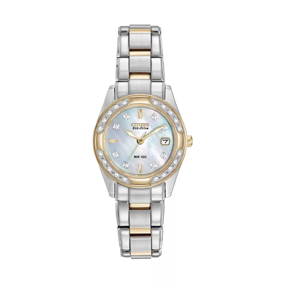 Citizen Regent Diamond Women's Two-tone/Silver and Gold-tone Bracelet Quartz Watch - EW1824-57D