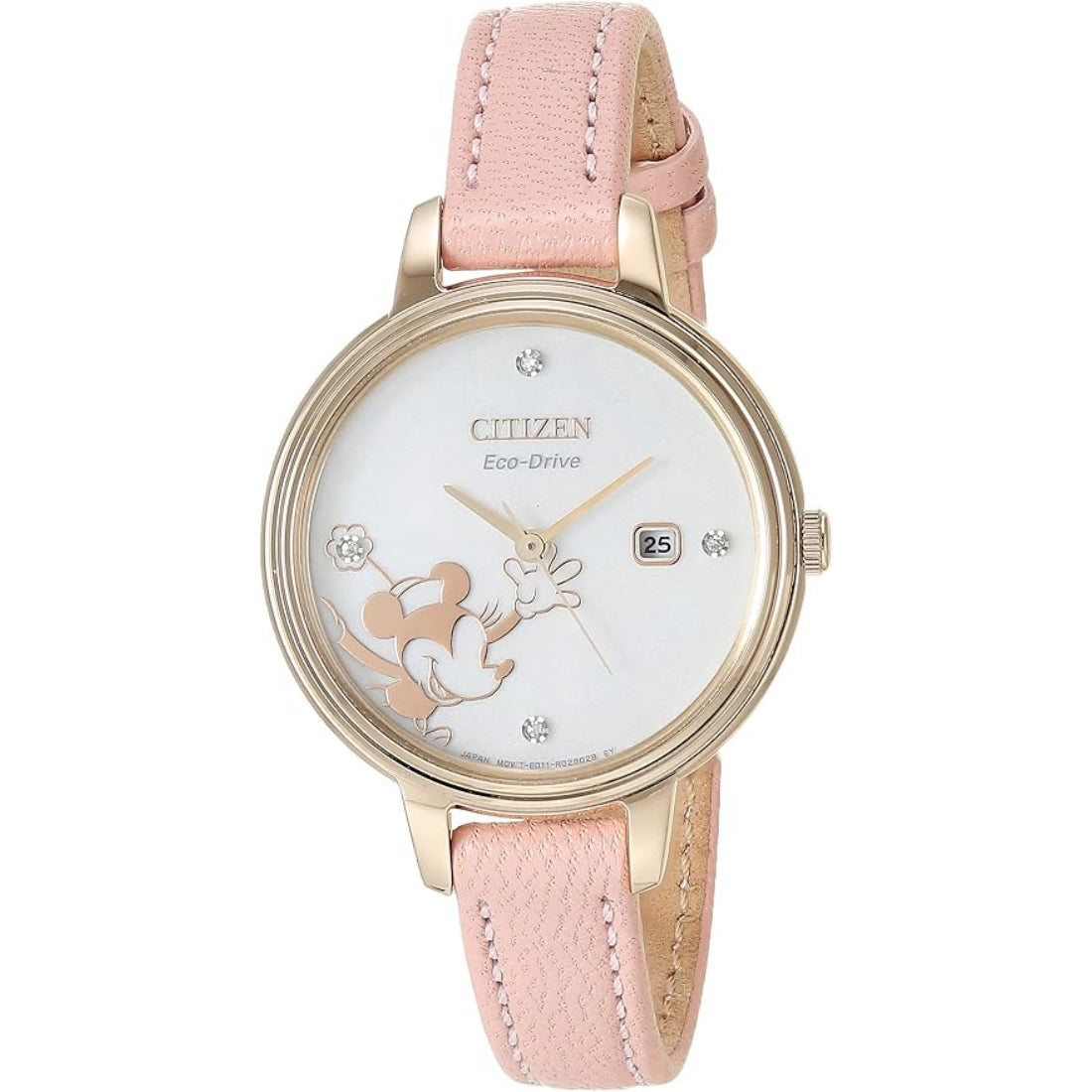 Citizen Disney Minnie Mouse Collection Women's Blush Pink Strap Quartz Watch - EW2448-01W