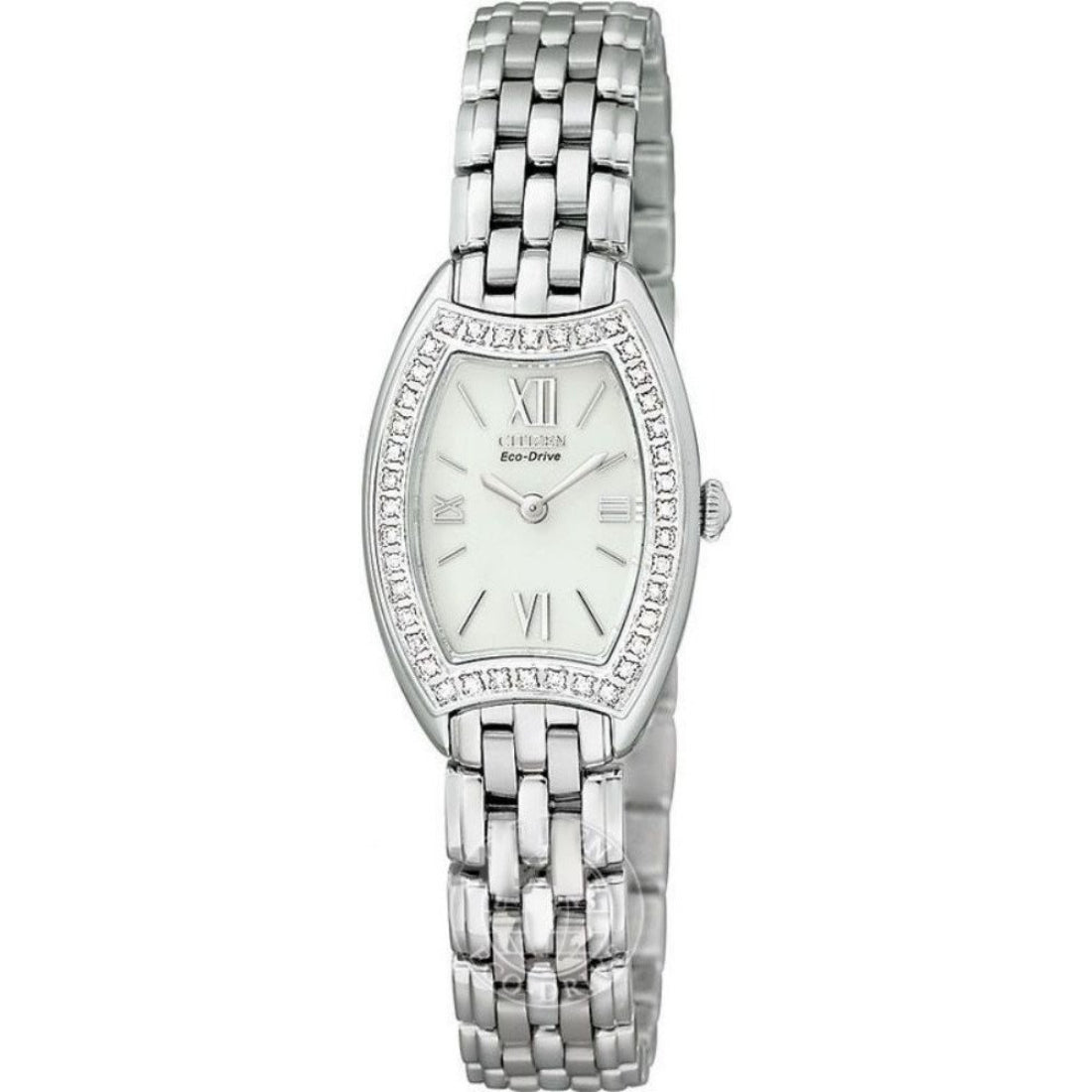 Citizen Eco-Drive Diamond Collection Women's Silver Bracelet Quartz Watch - EW9730-55A