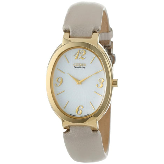 Citizen Allura Women's Beige Strap Quartz Watch - EX1232-09A