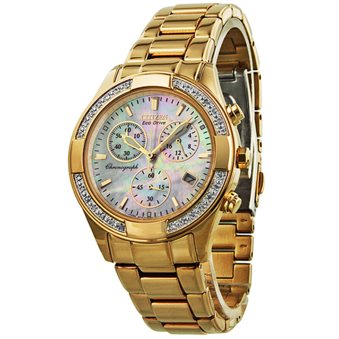 Citizen Regent Diamond Women's Rose Gold-tone Bracelet Quartz Watch - FB1223-55D