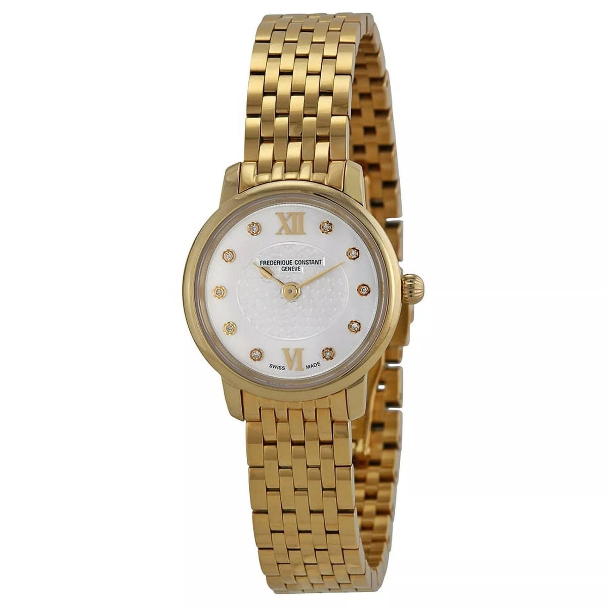 Frederique Constant Women&#39;s FC-200WHDS5B Gold-tone Stainless Steel Watch