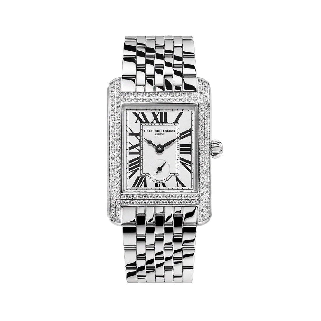 Frederique Constant Classics Carrée Small Seconds Women's Silver-tone Bracelet Quartz Watch - FC-235S2CD6B