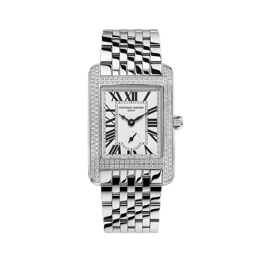 Frederique Constant Classics Carrée Small Seconds Women's Silver-tone Bracelet Quartz Watch - FC-235S2CD6B