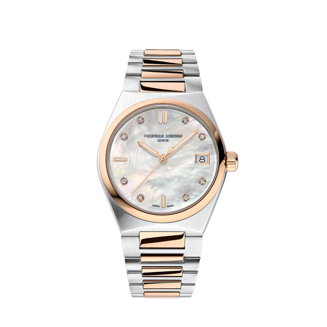 Frederique Constant Highlife Ladies Quartz Women's Two-tone Bracelet Quartz Watch - FC-240MPWD2NH22B