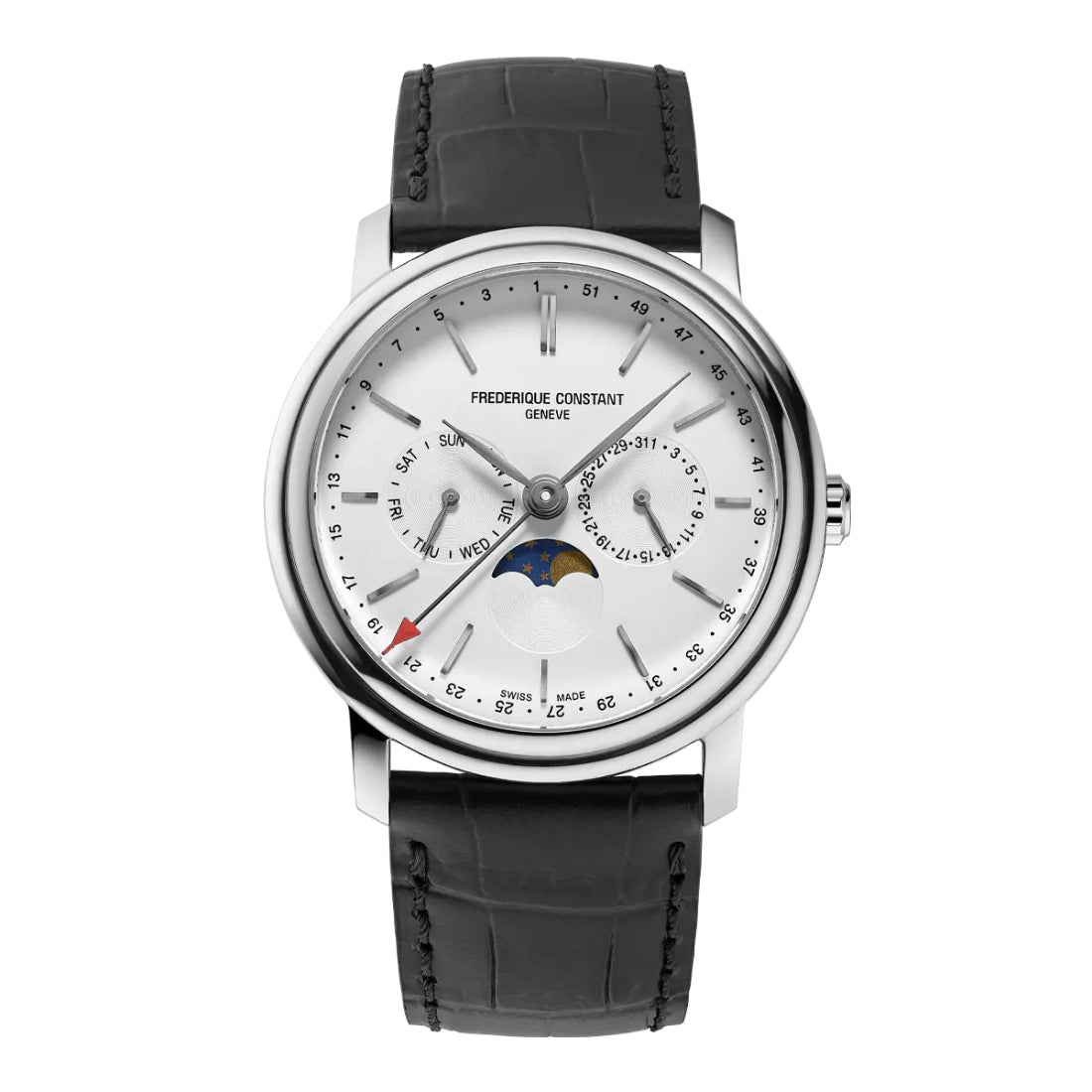 Frederique Constant Classics Index Business Timer Men's Black Strap Quartz Watch - FC-270SW4P26