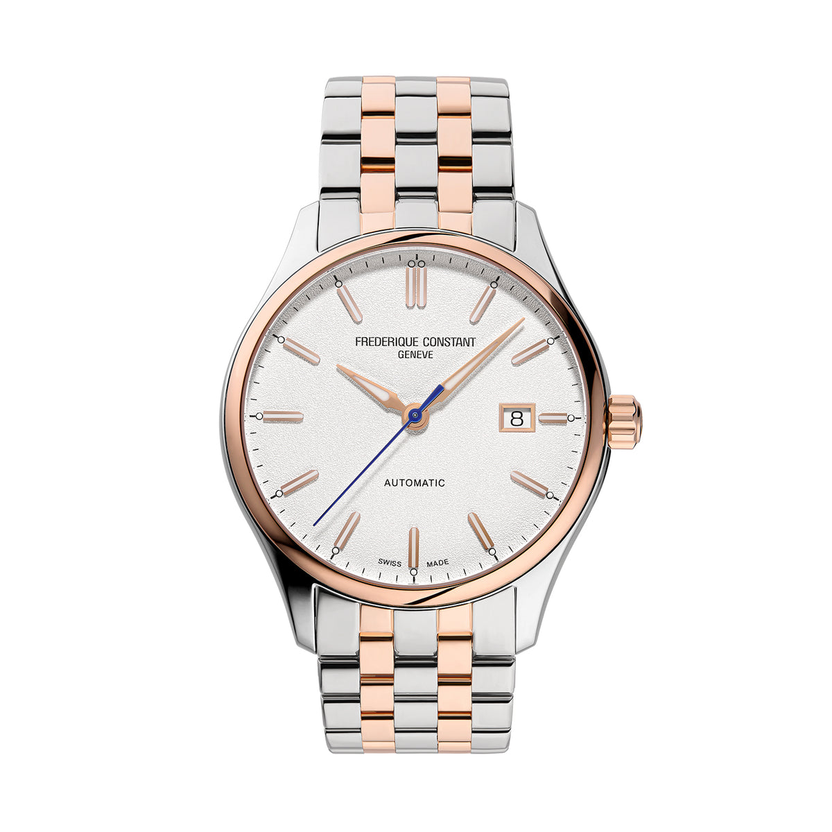 Frederique Constant Classics Index Automatic Men's Two-tone/Silver and Rose Gold-tone Bracelet Quartz Watch - FC-303SS5B2B