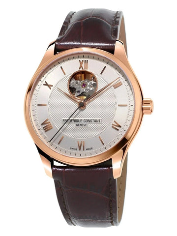 Frederique Constant Classics Heart Beat Men's Brown Strap Automatic Watch - FC-310MS5B5