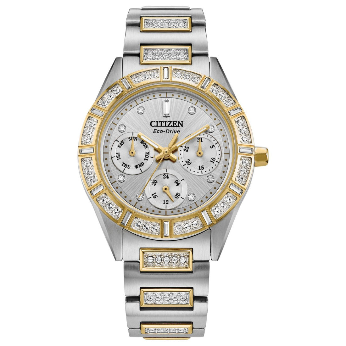 Citizen Citizen FD2074 Series Women's Two-tone/Silver and Gold-tone Bracelet Quartz Watch - FD2074-55A