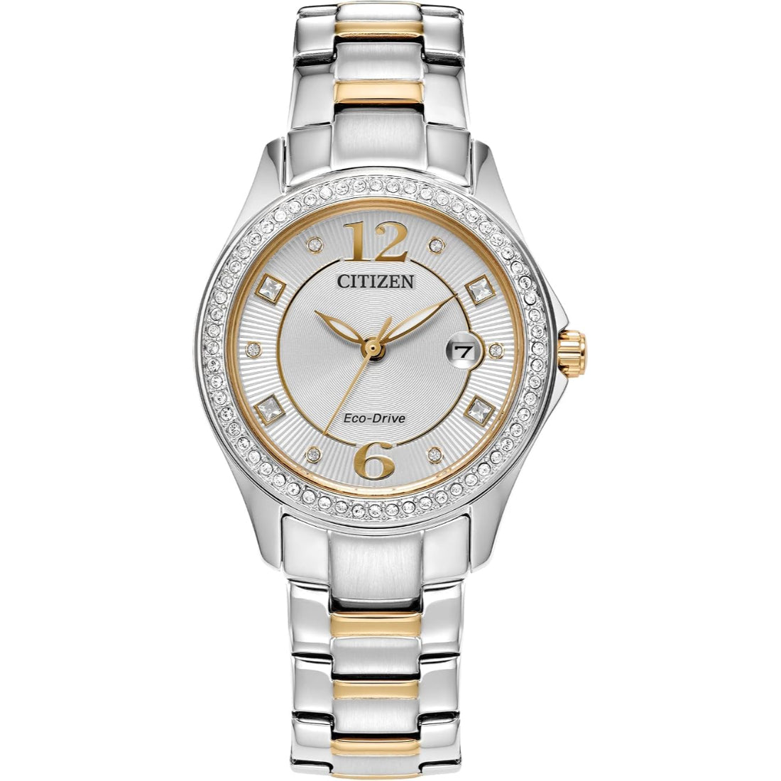 Citizen Crystal Collection Women's Two-tone/Silver and Gold-tone Bracelet Quartz Watch - FE1146-71A