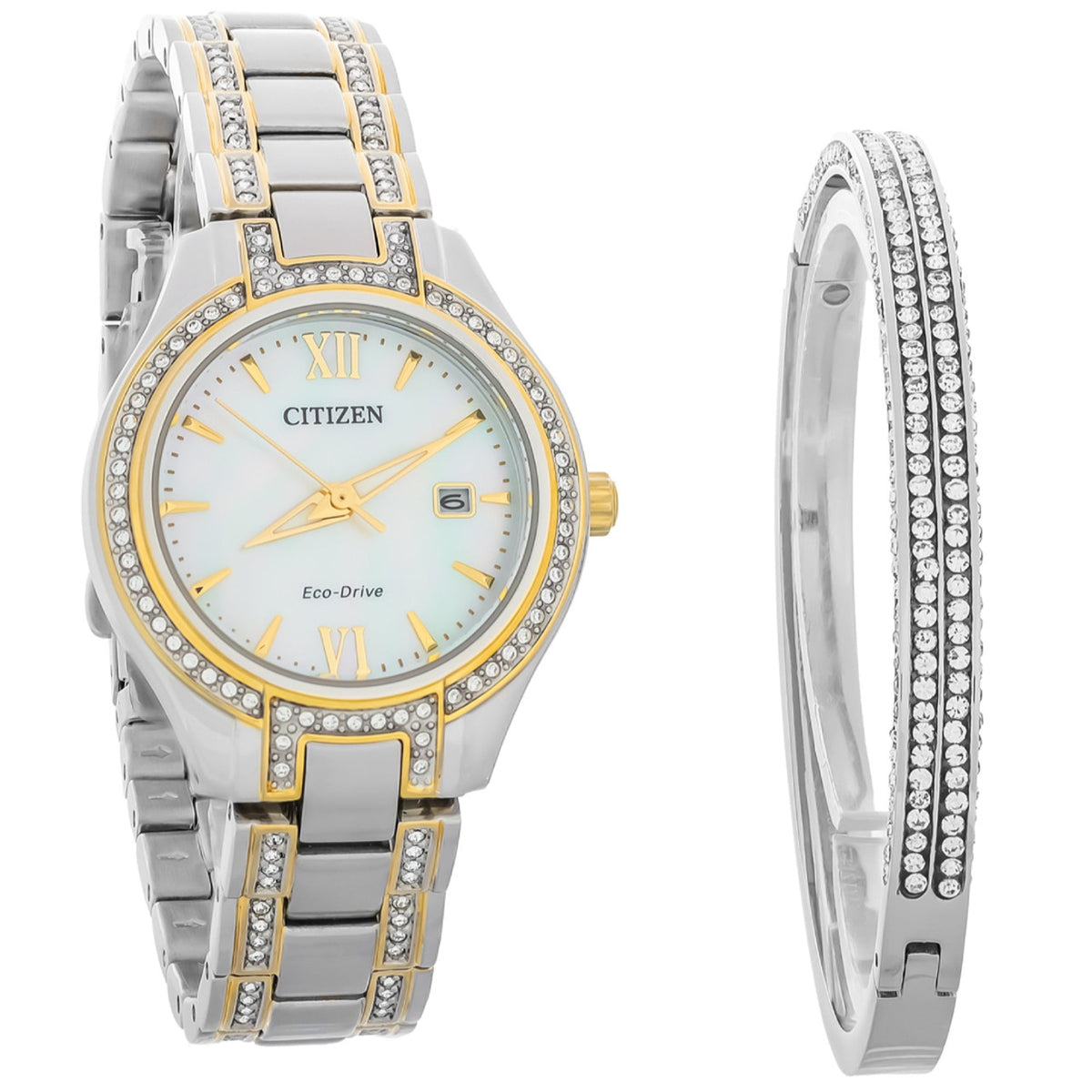 Citizen Women&#39;s FE1234-50D Two-tone (Silver-tone and Yellow Gold-tone) Stainless Steel Watch