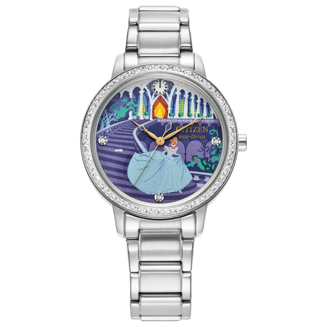 Citizen Disney Princess Women's Silver-tone Bracelet Eco-Drive Watch - FE7041-51W