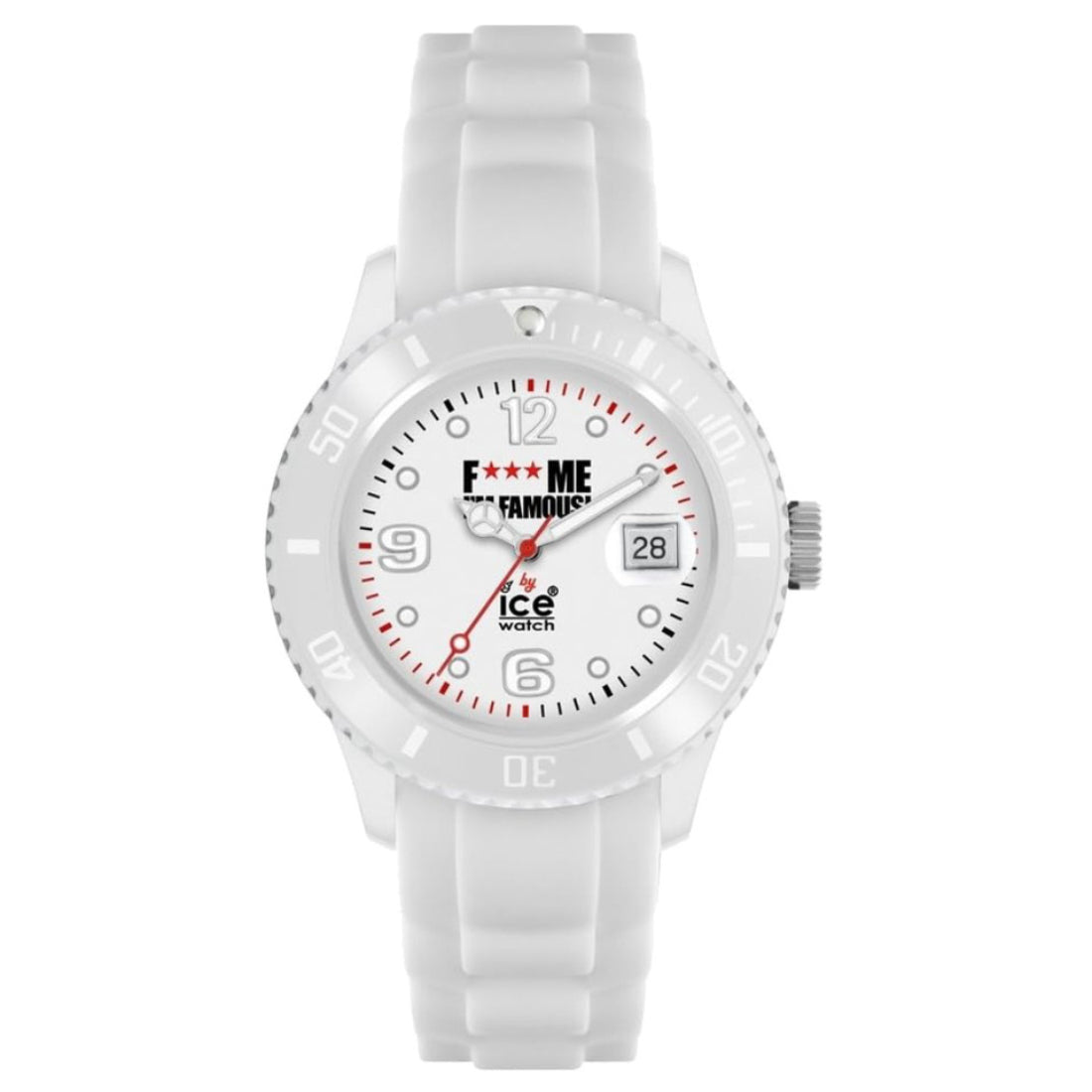 Ice-Watch F*** Me I'm Famous Unisex White Strap Quartz Watch - FM.SI.WE.BB.S.11