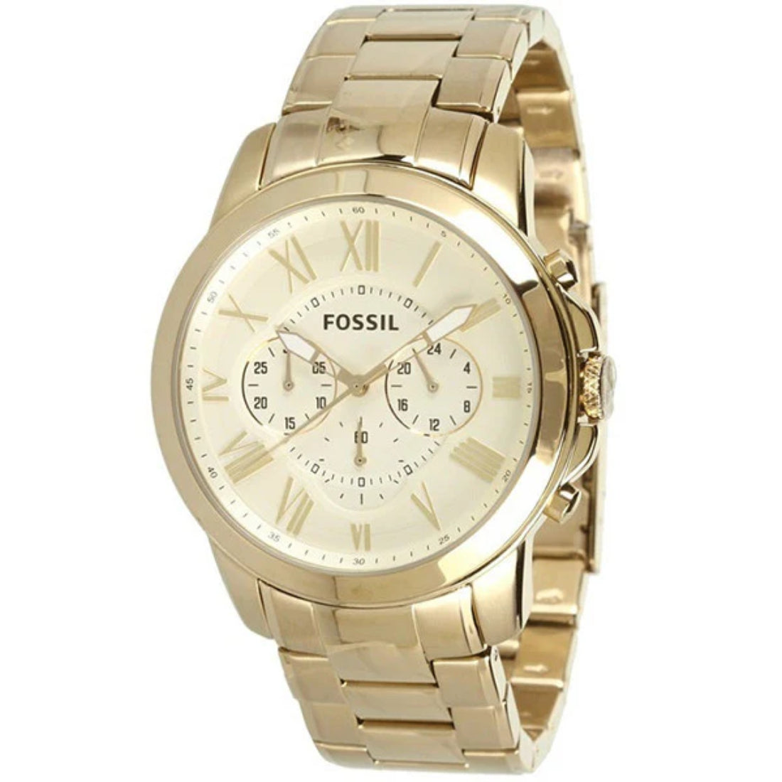 Fossil Grant Men's Gold Bracelet Quartz Watch - FS4814