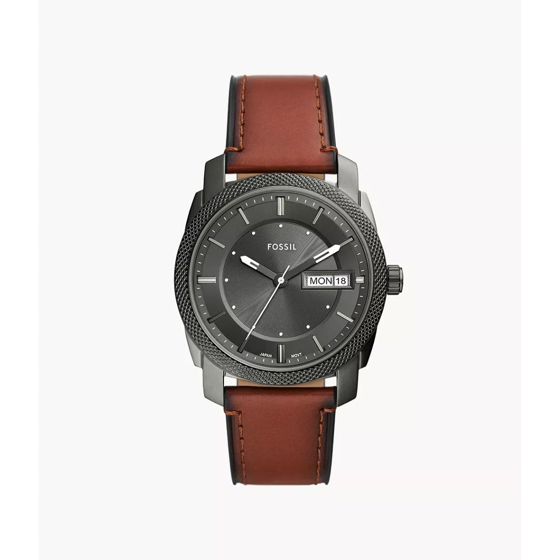 Fossil Machine Men's Brown Strap Quartz Watch - FS5900