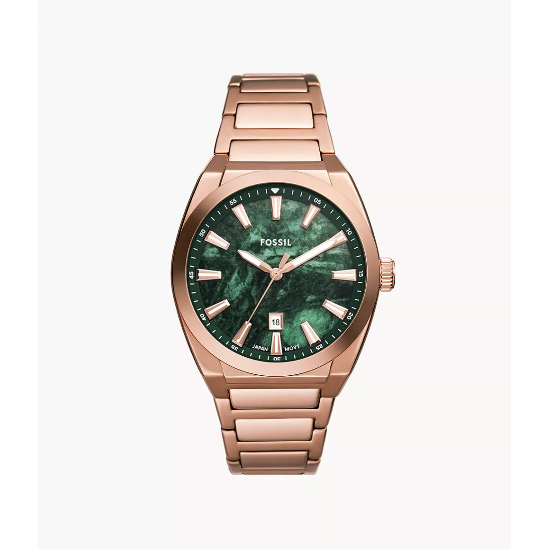 Fossil Everett Men's Rose Gold-Tone Bracelet Quartz Watch - FS6074