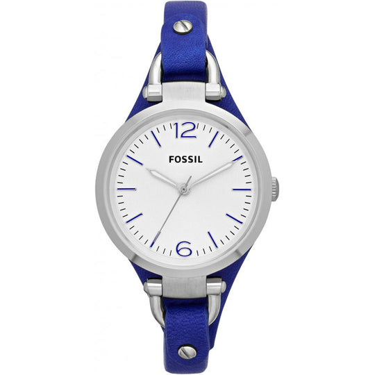 Fossil Georgia Women's Blue Strap Quartz Watch - ES3318