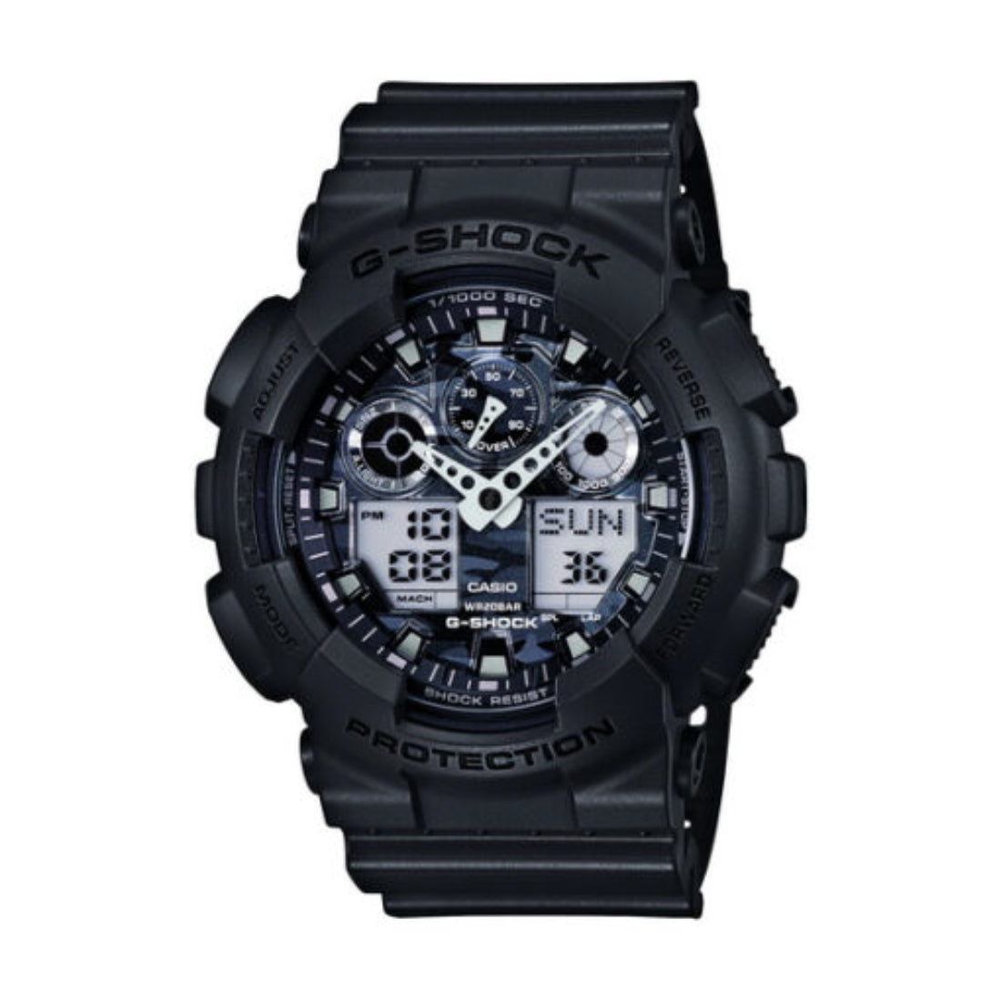 Casio G-SHOCK GA-100 Series (Camouflage Series) Men's Gray Strap Quartz Watch - GA-100CF-8ADR