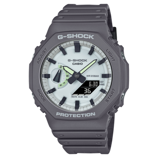 Casio G-SHOCK GA-2100 Series (CasiOak) Unisex Gray Strap Quartz Watch - GA2100HD-8A