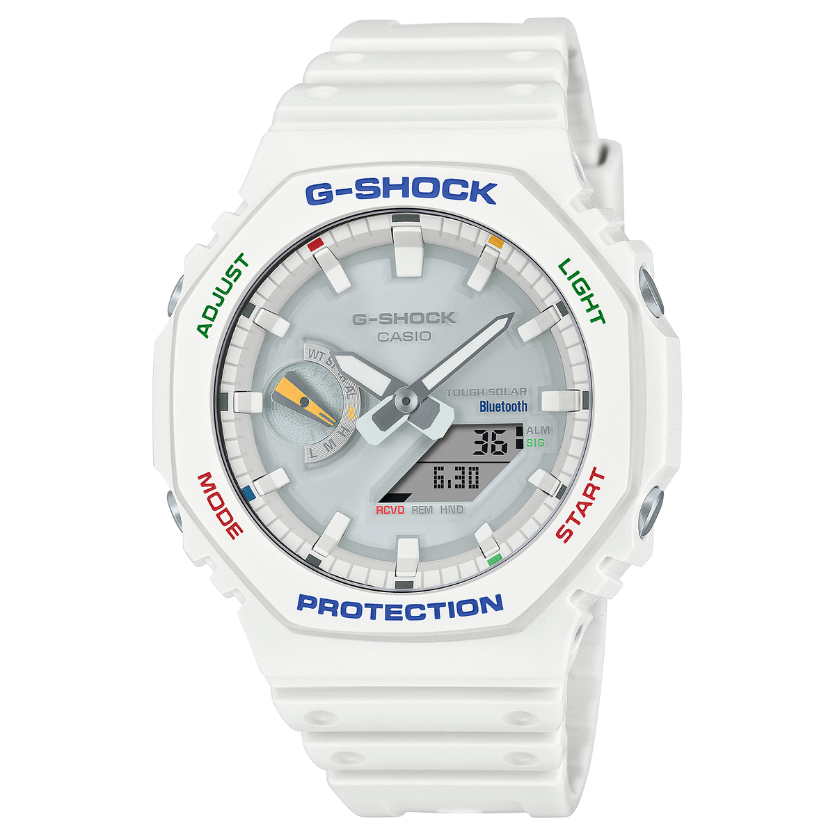 Casio G-SHOCK 2100 Series / GA-B2100 Series (CasiOak style) Unisex White Strap Quartz Watch - GAB2100FC-7A