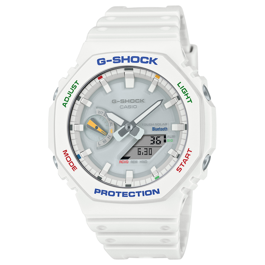 Casio G-SHOCK 2100 Series / GA-B2100 Series (CasiOak style) Unisex White Strap Quartz Watch - GAB2100FC-7A