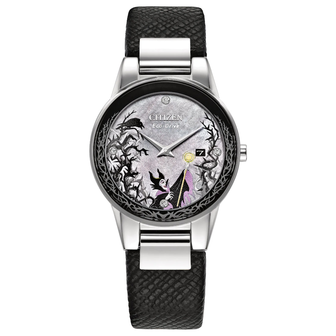 Citizen Disney Villains / Maleficent's Charm Women's Black Strap Eco-Drive Watch - GA1080-41Y