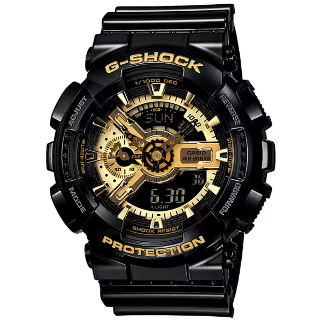 Casio G-SHOCK GA-110 Series Men's Black Strap Quartz Watch - GA110GB-1A